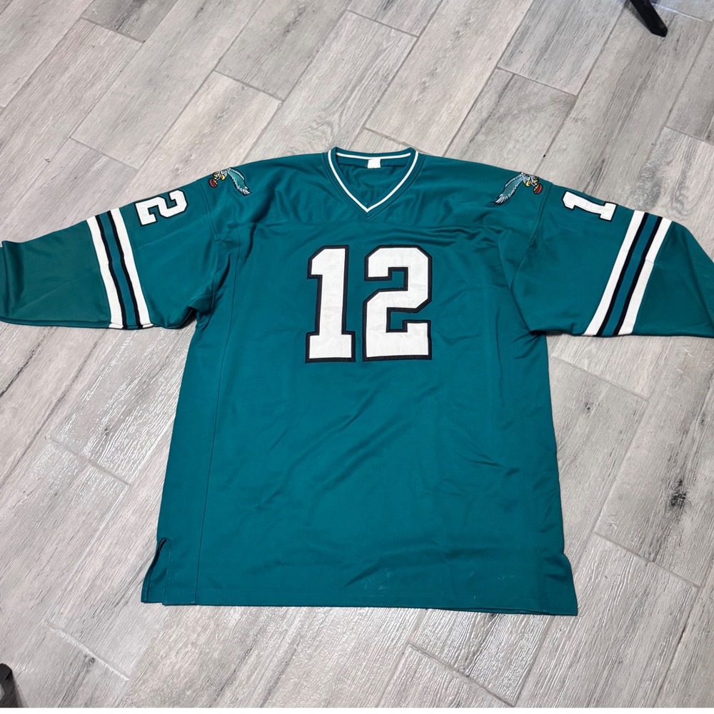 Vintage Philadelphia Eagles Randall Cunningham Jersey Mens XL Green Number 12‎